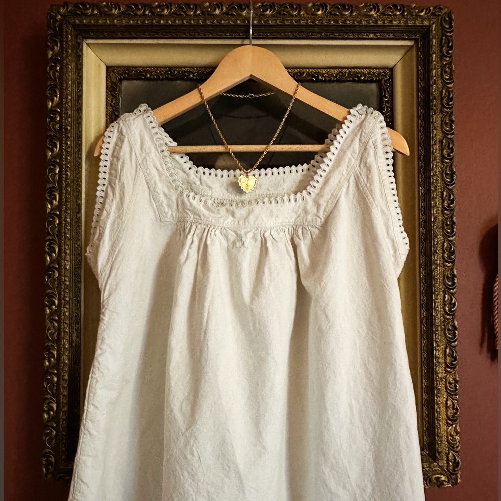 Antique (1800's) French Linen White Chemise